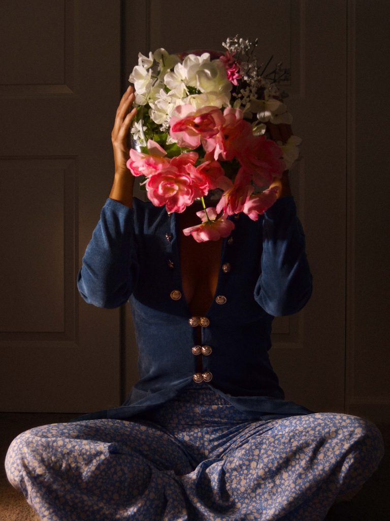 Flowers in my head. Self-portrait